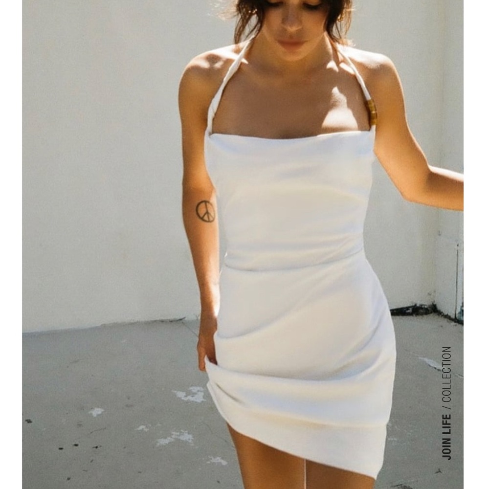 Zara Stretch Linen Blend Dress